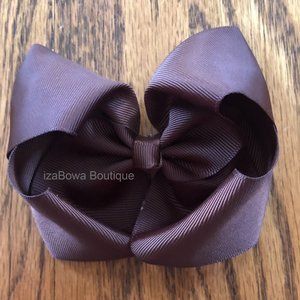 Root Beer 6" Boutique Bow   HANDCRAFTED  (2)